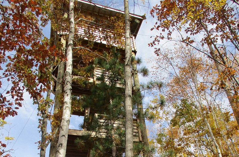 Tower on Brainerd zipline course
